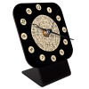 Quartz Table clock in natural wood (10cm)