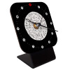 Quartz Wooden table clock with hands (10cm)