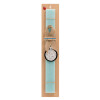 Easter Set, wooden keychain & aromatic flat Easter candle (30cm) (TURQUOISE)