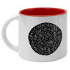 Κούπα κεραμική 400ml Λευκή/Κόκκινη