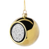 Golden Christmas tree ball ornament 8cm