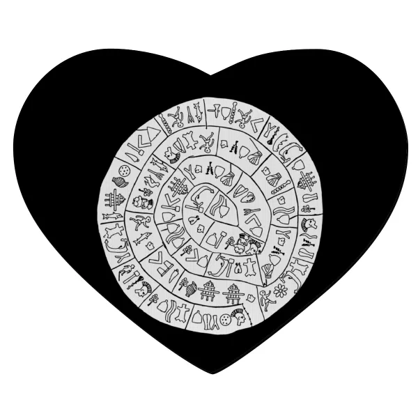 Δίσκος Φαιστού — Mousepad heart 23x20cm