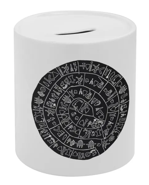 Δίσκος Φαιστού — Porcelain money box with stopper