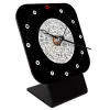 Quartz Wooden table clock with hands (10cm)