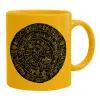 Ceramic coffee mug yellow, 330ml