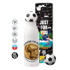 Soccer Metal mug thermos, double wall, 550ml