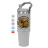GREY color, 890ml (30oz) stainless Steel Tumbler with Handle
