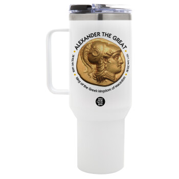 Alexander the Great, Mega Stainless steel Tumbler with lid, double wall 1,2L