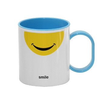 Smile Mug, Κούπα (πλαστική) (BPA-FREE) Polymer Μπλε για παιδιά, 330ml