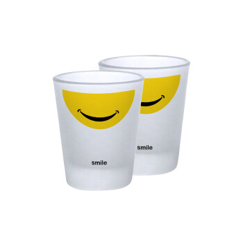 Smile Mug, Σφηνοπότηρα γυάλινα 45ml του πάγου (2 τεμάχια)