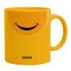 Ceramic coffee mug yellow, 330ml