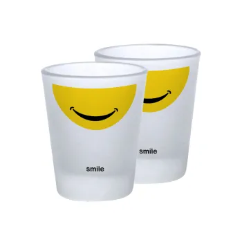 Smile Mug, Σφηνοπότηρα γυάλινα 45ml του πάγου (2 τεμάχια)