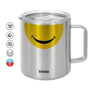 Smile Mug, Mug Stainless steel double wall 300ml