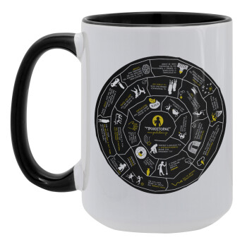 Προχίστορας, Κούπα Mega 15oz, κεραμική Μαύρη, 450ml