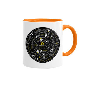 Προχίστορας, Κούπα χρωματιστή πορτοκαλί, κεραμική, 330ml