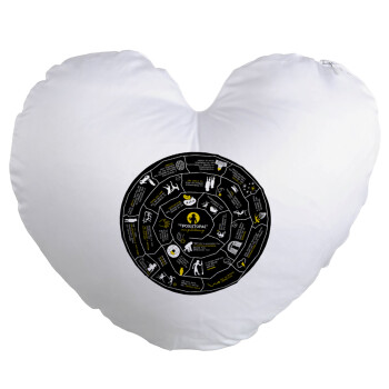 Προχίστορας, Μαξιλάρι καναπέ καρδιά 40x40cm περιέχεται το  γέμισμα