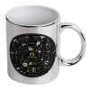 Mug ceramic, silver mirror, 330ml