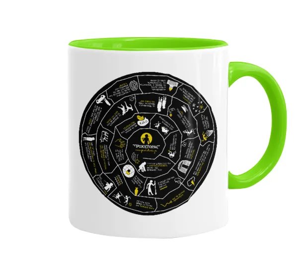 Προχίστορας — Mug colored light green, ceramic, 330ml