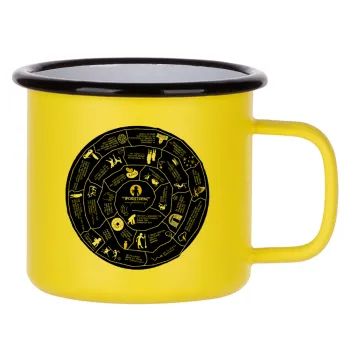 Προχίστορας, Metallic enamel MATT Yellow cup 360ml