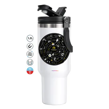 Προχίστορας, Mega Tumbler με καπάκι, διπλού τοιχώματος (θερμό) 1,2L