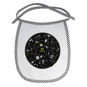 Προχίστορας, Σαλιάρα μωρού αλέκιαστη με κορδόνι Μαύρη