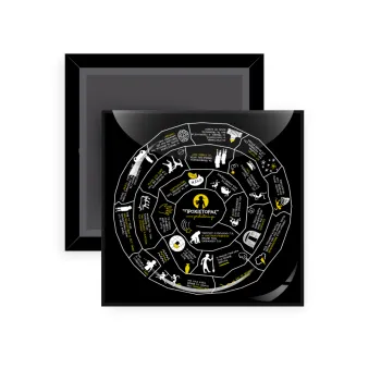 Προχίστορας, Μαγνητάκι ψυγείου τετράγωνο διάστασης 5x5cm