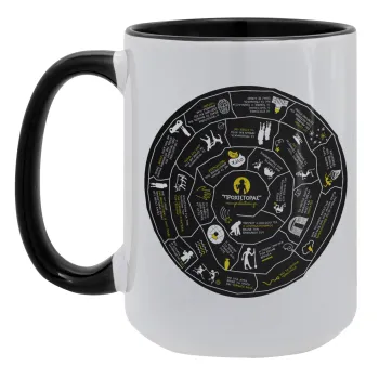 Προχίστορας, Κούπα Mega 15oz, κεραμική Μαύρη, 450ml