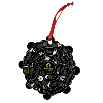 Προχίστορας, Christmas ornament snowflake wooden 7.5cm