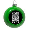 Green Christmas tree ornament bauble 8cm