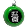 Green Christmas tree ornament bauble 8cm