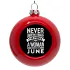 Red Christmas tree ornament bauble 8cm