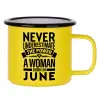 Metallic enamel MATT Yellow cup 360ml