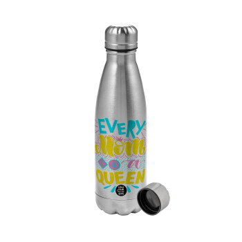 Every mom is a Queen, Metallic water bottle, stainless steel, 750ml