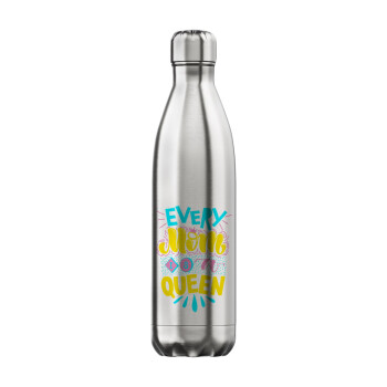 Every mom is a Queen, Inox (Stainless steel) hot metal mug, double wall, 750ml