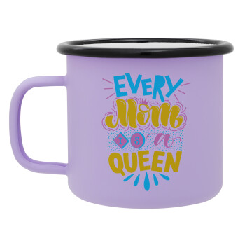 Every mom is a Queen, Κούπα Μεταλλική εμαγιέ ΜΑΤ Light Pastel Purple 360ml