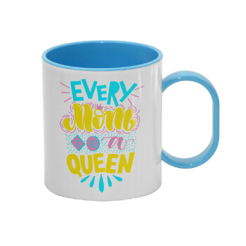 Every mom is a Queen, Κούπα (πλαστική) (BPA-FREE) Polymer Μπλε για παιδιά, 330ml