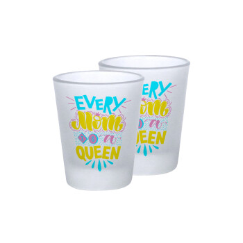 Every mom is a Queen, Σφηνοπότηρα γυάλινα 45ml του πάγου (2 τεμάχια)