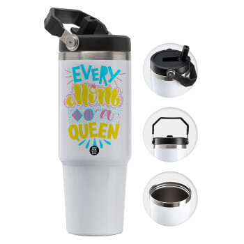 Every mom is a Queen, Θερμός Ανοξείδωτο 30oz με χερούλι