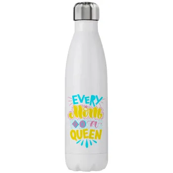 Every mom is a Queen, Μεταλλικό παγούρι θερμός (Stainless steel), διπλού τοιχώματος, 750ml