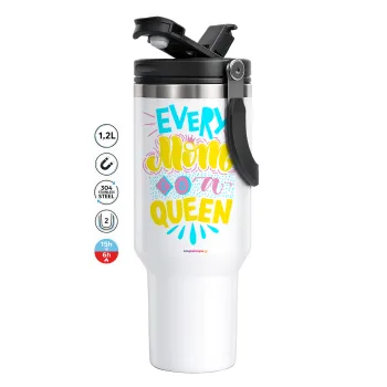 Every mom is a Queen, Mega Travel Mug / Κούπα Ταξιδίου, διπλού τοιχώματος (θερμό) 1,2L