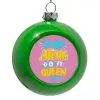 Green Christmas tree ornament bauble 8cm