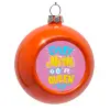 Orange Christmas tree ornament bauble 8cm