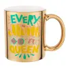 Mug ceramic, gold mirror, 330ml