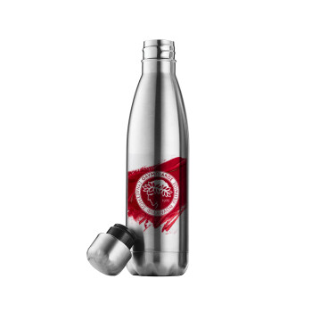 Olympiacos F.C., Μεταλλικό παγούρι θερμός Inox (Stainless steel), διπλού τοιχώματος, 500ml