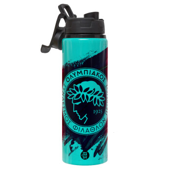 Olympiacos F.C., Metallic water bottle with safety lid, 850ml aluminum