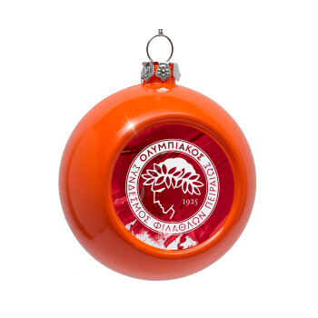 Olympiacos F.C., Orange Christmas tree ornament bauble 8cm
