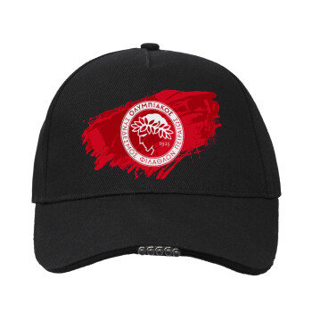 Olympiacos F.C., Work & Activity LED Light Cap – Perfect for Night & Low Light Conditions (100% COTTON, ADULT, UNISEX)