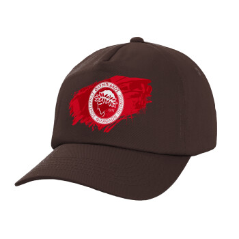 Olympiacos F.C., Καπέλο Ενηλίκων Baseball, 100% Βαμβακερό, Chocolate, Καφέ (ΒΑΜΒΑΚΕΡΟ, ΕΝΗΛΙΚΩΝ, UNISEX, ONE SIZE)
