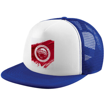 Olympiacos F.C., Καπέλο Ενηλίκων Soft Trucker με Δίχτυ Blue/White (POLYESTER, ΕΝΗΛΙΚΩΝ, UNISEX, ONE SIZE)