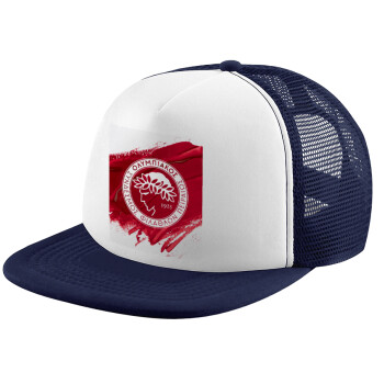 Olympiacos F.C., Καπέλο Ενηλίκων Soft Trucker με Δίχτυ Dark Blue/White (POLYESTER, ΕΝΗΛΙΚΩΝ, UNISEX, ONE SIZE)
